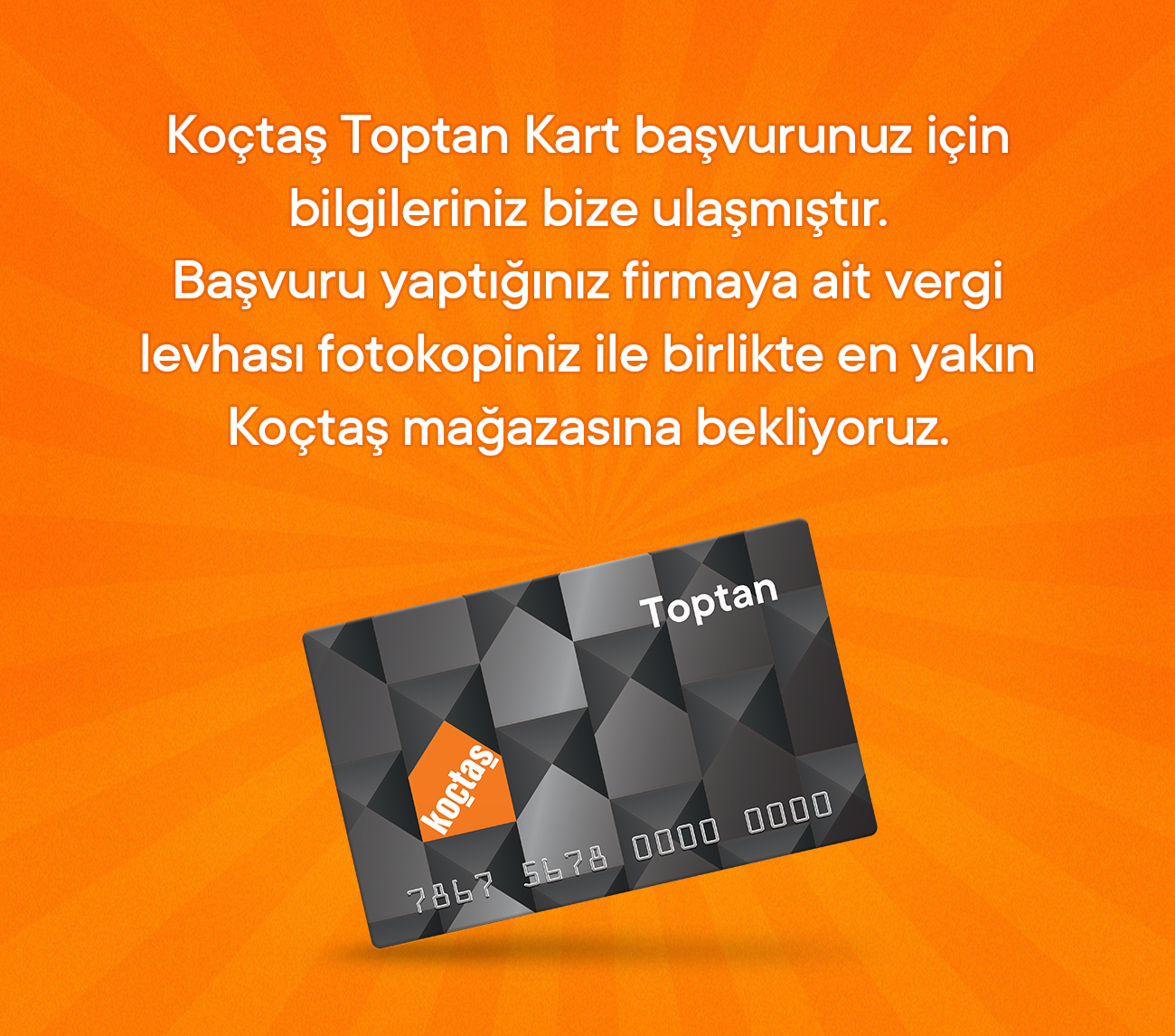 Toptan Kart Teşekkürler