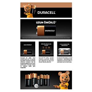Duracell Alkalin 9v Piller, Tekli Paket