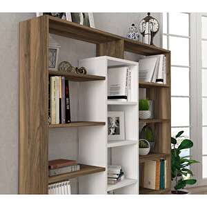 Dekorister Ample Kitaplık Ceviz-beyaz