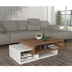 Dekorister Tab Orta Sehpa Beyaz-ceviz