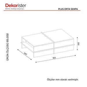 Dekorister Plus Orta Sehpa Beyaz-cevi̇z