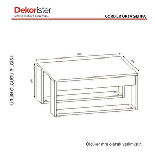 Dekorister Gorder Orta Sehpa Beyaz-ceviz