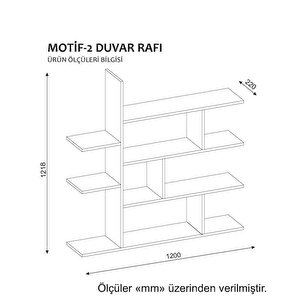 Dekorister Motif Kitaplık 2 Beyaz