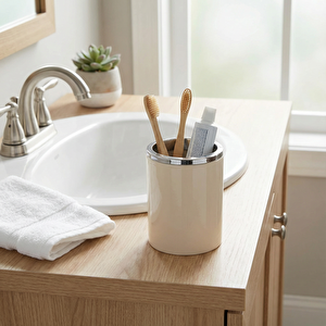 Lenox Banyo Aksesuarı Diş Fırçalık Bej