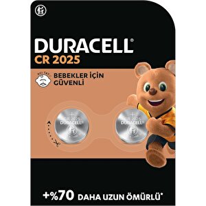 Duracell Özel 2025 Lityum Düğme Pil 3v, 2 Li Paket (cr2025)
