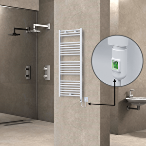 Haiti Elektrikli Havlupan 500x1200 Düz Beyaz (on/off Düğmeli) 600w 120 cm