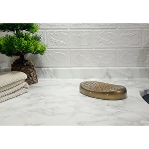 Altın Mozaik Desenli Banyo Aksesuarları