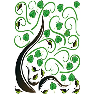 Duvar Çıkartma Stıcker Dekoratif Duvar Kağıdı Ağaçlı Pvc 70X50X0,5Cm Ağaçlı