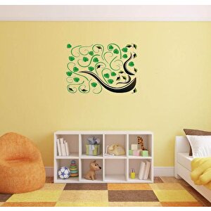 Duvar Çıkartma Stıcker Dekoratif Duvar Kağıdı Ağaçlı Pvc 70X50X0,5Cm