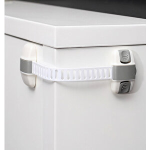 MinyBaby Ayarlanabilir Çok Amaçlı Buzdolabı Dolap Kilidi-Gri Gri