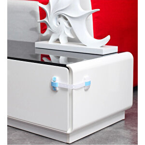 MinyBaby Ayarlanabilir Çok Amaçlı Buzdolabı Dolap Kilidi - Mavi