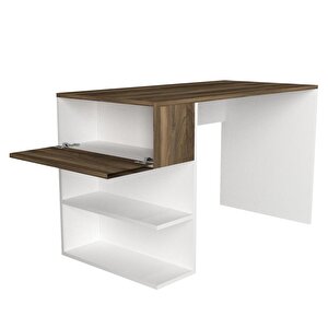 Dekorister Alphonzo Çalışma Masası Beyaz-ceviz