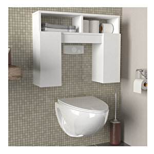 Geronimo Klozet Üstü Banyo Dolabı Beyaz