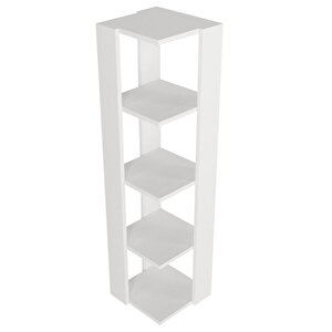 Dekorister Venita Köşe Kitaplık Beyaz