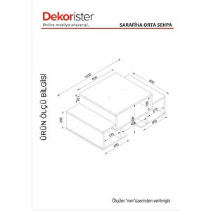 Dekorister Sarafina Orta Sehpa Beyaz-ceviz