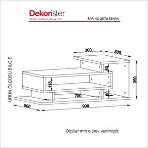 Dekorister Spring Orta Sehpa Beyaz-ceviz