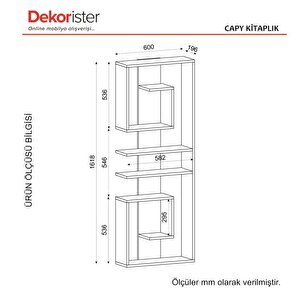 Dekorister Capy Kitaplık Beyaz