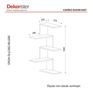 Dekorister Caniko Köşe Duvar Rafı Traverten