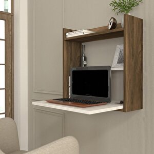 Laptop Çalışma Masası Beyaz-ceviz