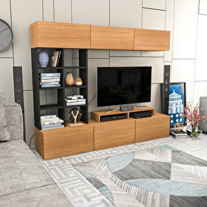 Sasa Tv Ünitesi Teak Siyah Teak-Siyah
