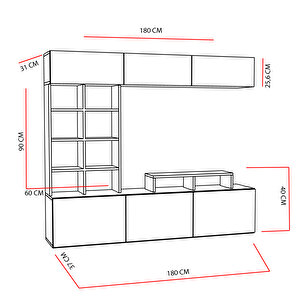 Sasa Tv Ünitesi Teak Siyah