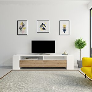 Sosruko Tv Ünitesi Beyaz Ceviz Beyaz - Ceviz