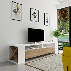 Sosruko Tv Ünitesi Beyaz Ceviz Beyaz - Ceviz