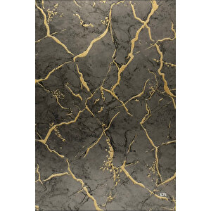 Bien Home 50x100 CM Koyu Gri ve Altın Mermer Yapışkanlı Kaplama PVC Folyo BH625