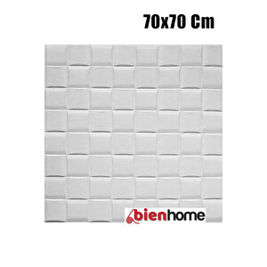 70x70cm 0,50M² Beyaz Dekoratif 3d Kendinden Yapışkanlı Köpük Duvar Kaplama Paneli-3101-Tavan Kaplama Köpüğü