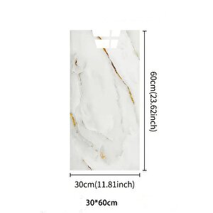 30x60 Cm Beyaz Bej Gold Mermer Desenl Kendinden Yapışkanlı Mutfak Banyo Kaplama Pvc Panel-M107