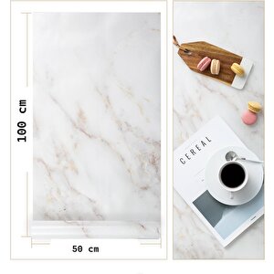 Bien Home 50x100 CM Mermer Desenler Premium Yapışkanlı Kaplama PVC Folyo BH627