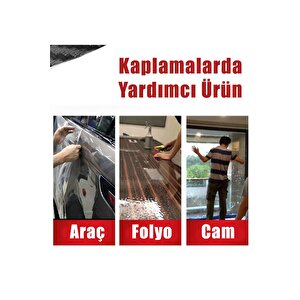 Keçeli Ragle Folyo Yapıştırma Aparatı, Yapışkanlı Folyo Yapıştırma Çekme Aparatı Cam Filmi Uygulama