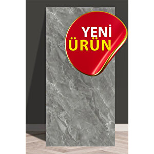30x60 Cm Lüx Gri Mermer Desenli Kendinden Yapışkanlı Seramik Köpük Banyo PVC Duvar Paneli-M090