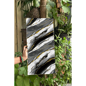 30x60 Cm Gold Damar Mermer Desenli Kendinden Yapışkanlı Mutfak Banyo Wc Kaplama Pvc Panel-MR15