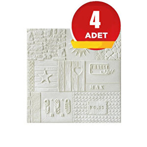 4 Adet, 70x70cm 0,50M² Beyaz Şekiller Dekoratif Kendinden Yapışkanlı Tuğla Kesme Estetik 3d Duvar Paneli Köpük -3107