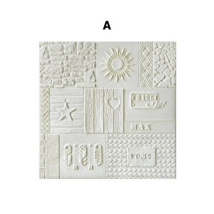 4 Adet, 70x70cm 0,50M² Beyaz Şekiller Dekoratif Kendinden Yapışkanlı Tuğla Kesme Estetik 3d Duvar Paneli Köpük -3107