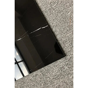 30x60 Cm Siyah Mermer Desenli Kendinden Yapışkanlı Seramik Köpük Banyo WC Kaplama PVC Duvar Paneli