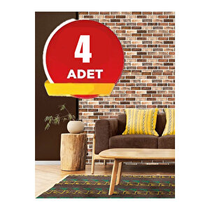 4 Adet, 70x70 Cm 0,50M² Renkli 3d Dekoratif Kendinden Yapışkanlı Esnek Duvar Kağıdı Kaplama Paneli Köpük -5013