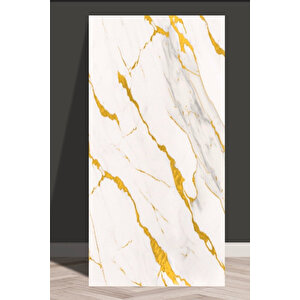 30x60 Cm Gold Damar Mermer Desenli Kendinden Yapışkanlı Mutfak Banyo Wc Kaplama Pvc Panel-MR16