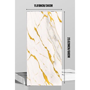 30x60 Cm Gold Damar Mermer Desenli Kendinden Yapışkanlı Mutfak Banyo Wc Kaplama Pvc Panel-MR16