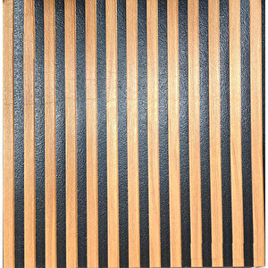 4 Adet, 70x70cm 0,50M² Lambri Panel Ahşap Duvar Çıtası Desenli Kendinden Yapışkanlı Akustik Duvar Paneli Köpük -1401