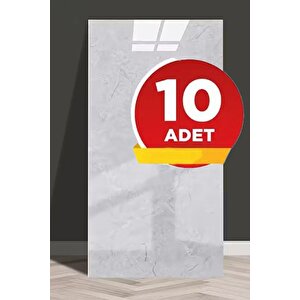 10 Adet 30x60cm Lüx Açık Gri Kendinden Yapışkanlı Antrasit Pvc Döşemesi Köpük Panel M1012