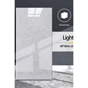 10 Adet 30x60cm Lüx Açık Gri Kendinden Yapışkanlı Antrasit Pvc Döşemesi Köpük Panel M1012
