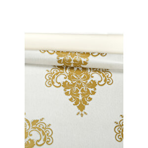 Bien Exclusive 2708 Gold Parlak Damask Ekru Zemin Premium Desenli Duvar Kağıdı 5,30 M²