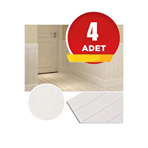 70x70cm 0,50 m2 Kendinden Yapışkanlı Beyaz Ahşap Kendinden Yapışkanlı Esnek Lambri Duvar Paneli