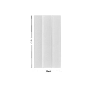 70x35cm 0,25 m2 Kendinden Yapışkanlı Beyaz Ahşap Kendinden Yapışkanlı Esnek Lambri Duvar Paneli
