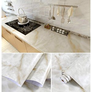 Bien Home 50x100 CM Mermer Desenler Premium Yapışkanlı Kaplama PVC Folyo BH601