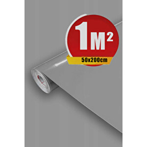 Bien Exclusive (50CM X 2MT), 1 M² Cm Parlak Koyu Gri Yapışkanlı Folyo Yapışkanlı Kaplama Pvc Folyo F-200-2885