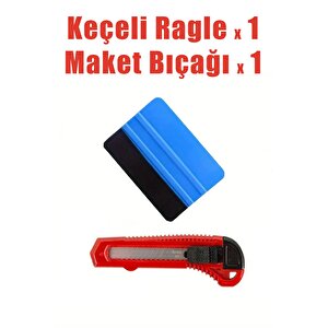Duvar Paneli Uygulama Seti 1 Adet Keçeli Ragle 1 Adet Falçata Duvar Paneli Kağıdı Folyo Uygulama Seti