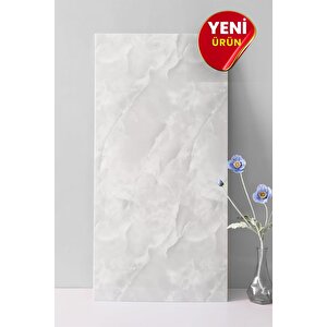 30x60 Cm Gri Bulut Mermer Desenli Kendinden Yapışkanlı Mutfak Banyo Wc Kaplama Duvar Paneli mr9
